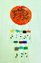 Load image into Gallery viewer, Fused Glass Circle Windchime
