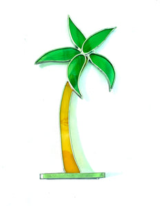 Stained Glass Standing Palm Tree