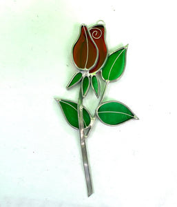 Stained Glass Red Rose