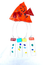 Load image into Gallery viewer, Fused Glass Orange Angel Fish Windchime
