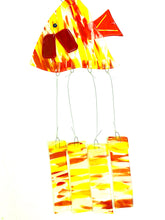 Load image into Gallery viewer, Fused Glass Yellow Angel Fish Windchime
