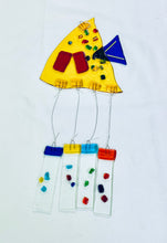 Load image into Gallery viewer, Fused Glass Yellow Angel Fish Windchime
