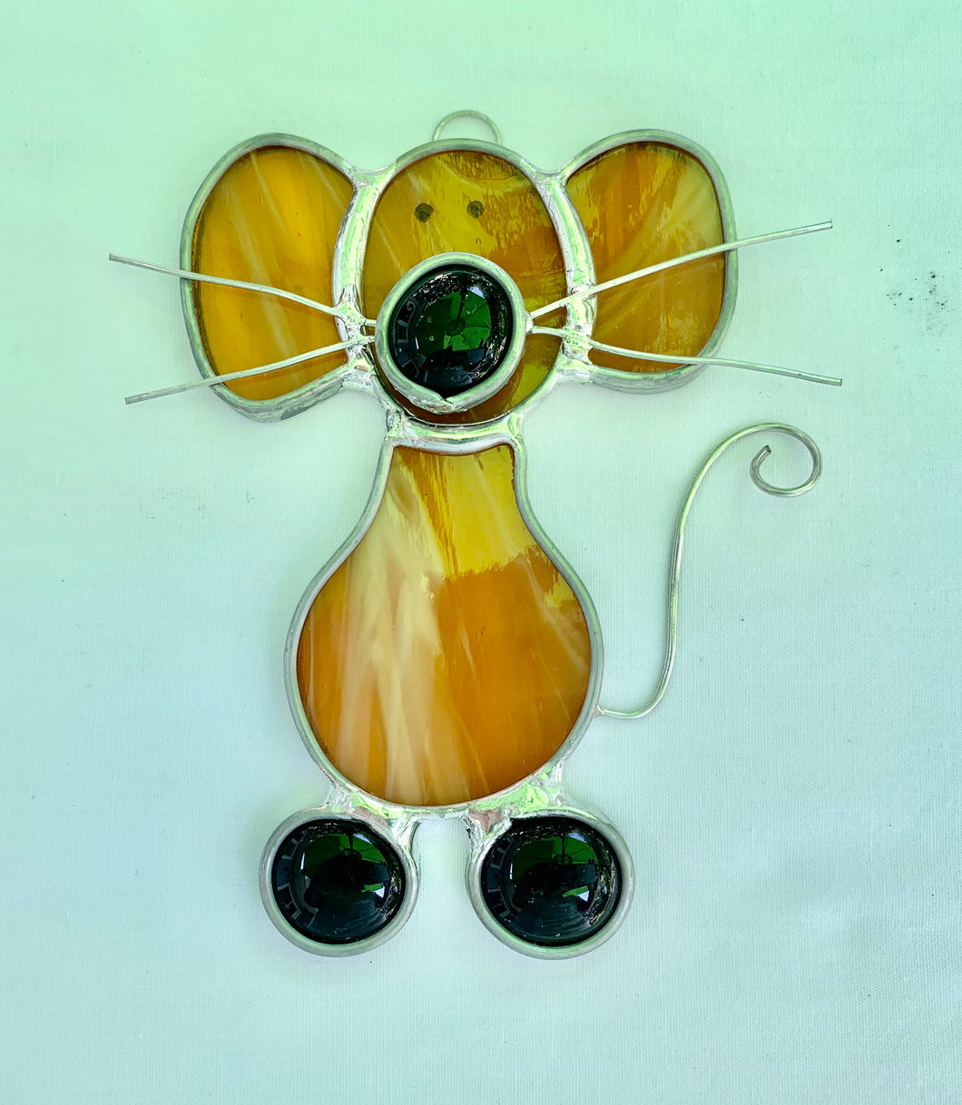 Stained Glass Mouse Suncatcher