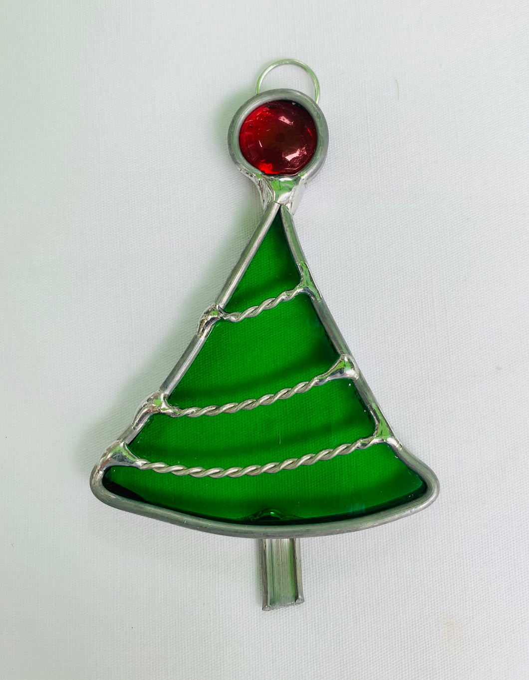 Stained Glass Leaded Christmas Tree Ornament