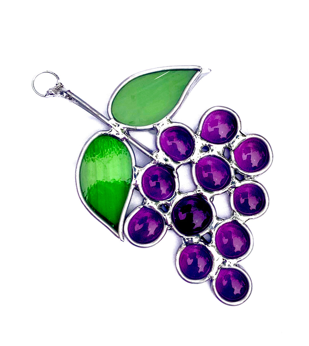 Stained Glass Grapes Suncatcher