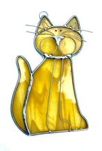Load image into Gallery viewer, Stained Glass Cat Suncatcher
