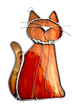 Load image into Gallery viewer, Stained Glass Cat Suncatcher
