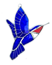 Load image into Gallery viewer, Stained Glass Hummingbird Suncatcher
