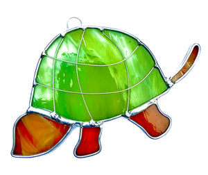 Stained Glass Small Turtle Suncatcher