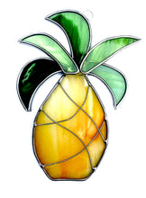 Load image into Gallery viewer, Stained Glass Pineapple Suncatcher
